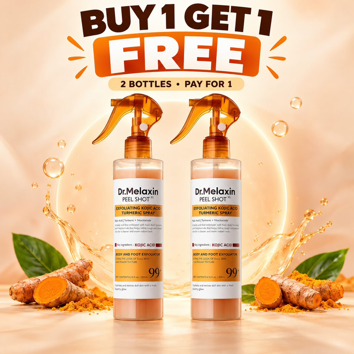 Dr. Melaxin Kojic Acid Turmeric Spray (Buy 1 Get 1 Free)