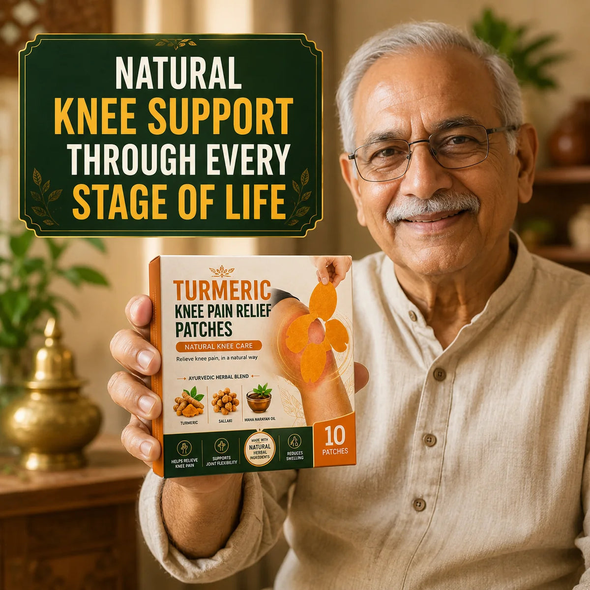 Turmeric Knee Pain Relief Patches (Buy 1 Get 1 Free)