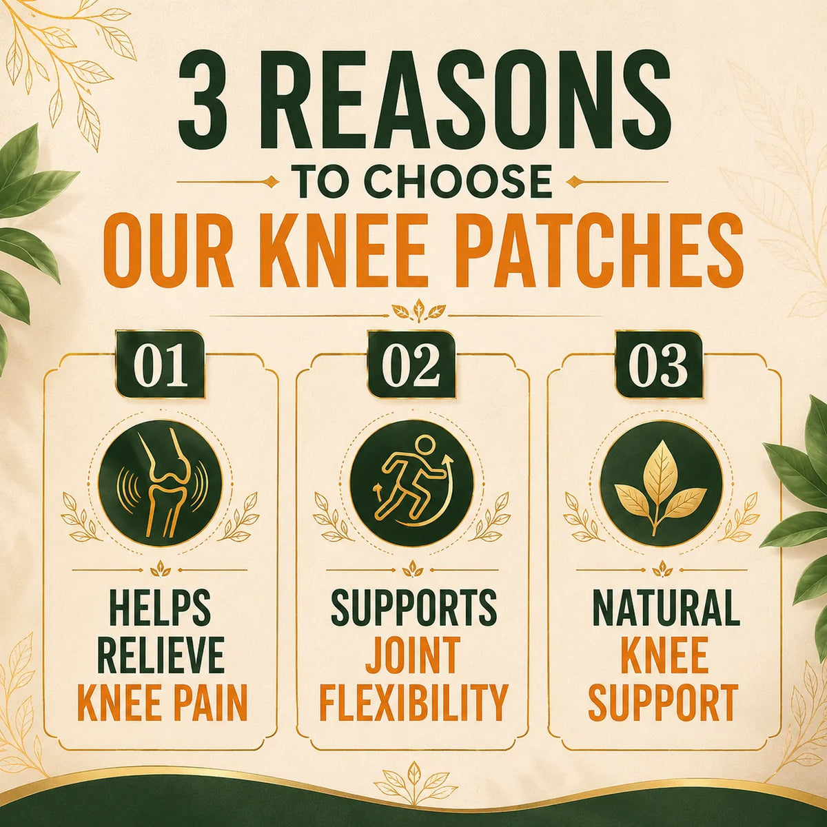 Turmeric Knee Pain Relief Patches (Buy 1 Get 1 Free)