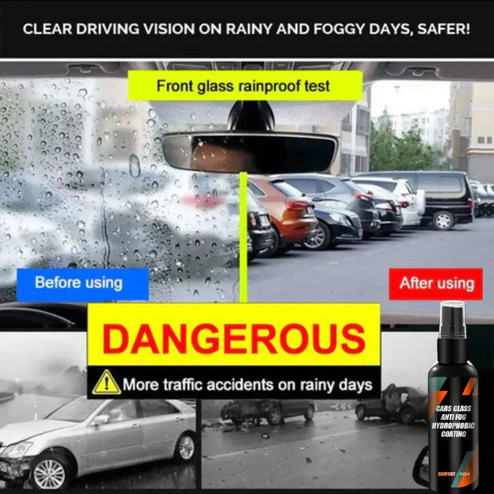 Car Glass Anti- Fog Hydrophobic Coating 100ML 🔥 Buy 1 Get 1 Free 🔥