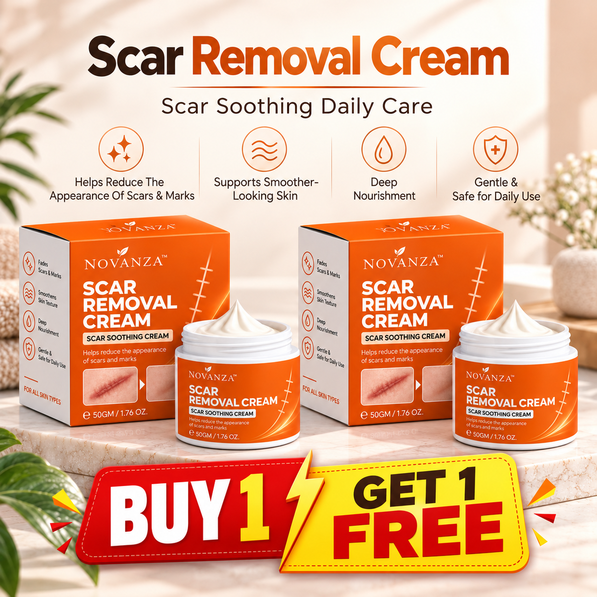 Scar Removal Cream (Buy 1 Get 1 Free)