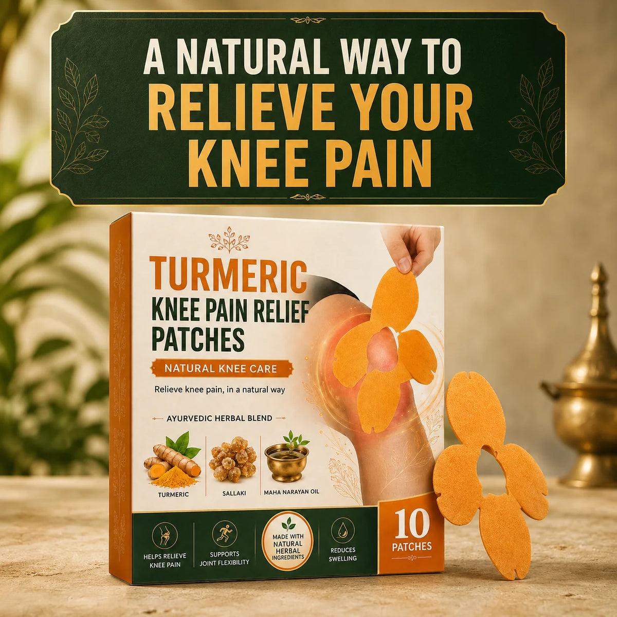 Turmeric Knee Pain Relief Patches (Buy 1 Get 1 Free)